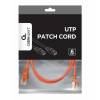 Gembird UTP Cat6 Patch cord, 1 m, red PP6U-1M/R