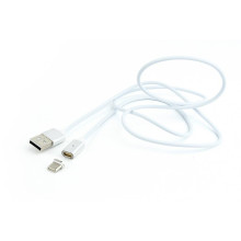 Gembird Magnetic USB Type-C cable, silver, 1m CC-USB2-AMUCMM-1M
