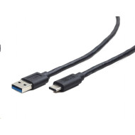Gembird USB 3.0 AM to Type-C cable (AM/CM), 0.1m, black CCP-USB3-AMCM-0.1M