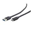 Gembird USB 3.0 AM to Type-C cable (AM/CM), 0.1m, black CCP-USB3-AMCM-0.1M