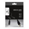 Gembird USB 3.0 AM to Type-C cable (AM/CM), 0.1m, black CCP-USB3-AMCM-0.1M