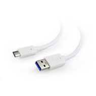 Gembird USB 3.0 AM to Type-C cable (AM/CM), 0.1m, white CCP-USB3-AMCM-W-0.1M
