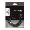 Gembird USB 3.0 AM to Type-C cable (AM/CM), 3m, black CCP-USB3-AMCM-10