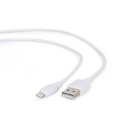 Gembird USB to 8-pin sync and charging cable, white, 1m CC-USB2-AMLM-W-1M