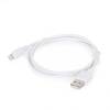 Gembird USB to 8-pin sync and charging cable, white, 1m CC-USB2-AMLM-W-1M