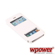WPOWER Apple iPhone 5S műbőr telefontok, fehér TELTOK0004-W