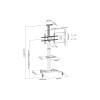 TV Presentation Cart with Shelf, 1xLCD, max. 70'', max. 50kg, VESA max. 600x400 DA-90370