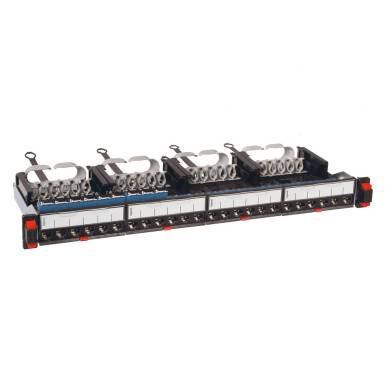 Legrand LCS3 patch panel 24xRJ45 (6xRJ45 modulok) Cat6, UTP, 1U, gyorscsatlakoz&oacute;k