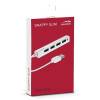 Speedlink SL-140000-WE SNAPPY SLIM USB Hub, 4-Port, USB 2.0, Passzív, fehér SL-140000-WE