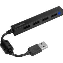 Speedlink SL-140000-BK SNAPPY SLIM USB Hub, 4-Port, USB 2.0, Passz&iacute;v, fekete SL-140000-BK