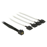 Delock Cable Mini SAS HD SFF-8643  4 x SATA 7 Pin 0.5m 83392