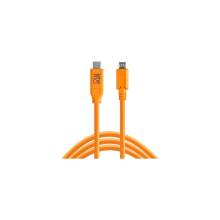 TetherPro USB-C to 2.0 Micro-B 5-Pin,  (4.6m) ORG