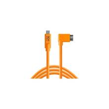 TetherPro USB-C to 3.0 Micro-B Right Angle, (4.6m) ORG
