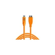 TetherPro USB-C to 3.0 Micro-B, (4.6m) ORG