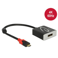 Delock Adapter USB Type-C csatlakozódugóval  Displayport csatlakozóhüvellyel (DP váltakozó mód) 4K 63312