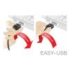 Delock K&aacute;bel, EASY-USB 2.0-s A-t&iacute;pus&uacute; csatlakoz&oacute;dug&oacute;  USB 2.0-s B-t&iacute;pus&uacute; csatlakoz&oacute;dug&oacute;, 5 m, feket 85553