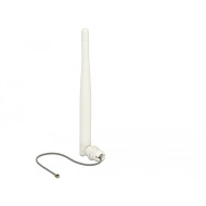 Delock WLAN 802.11 b/g/n Antenna MHF dugó 3 dBi irányított, 1.13 12 cm, flexibilis, klipsz, fehér 89619