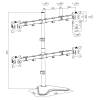 LogiLink Sit-stand workstation monitor desk mount, tilt -15/+15, swivel -90/+90, level adjustment BP0046