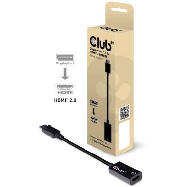 CLUB3D Displayport 1.4 - HDMI 2.0a adapter CAC-1080