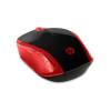 HP 200 fekete wireless piros egér 2HU82AA
