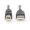 ASSMANN AK-300105-030-S USB 2.0 kábel, type A - B M/M, 3.0m, USB 2.0 conform, fekete AK-300105-