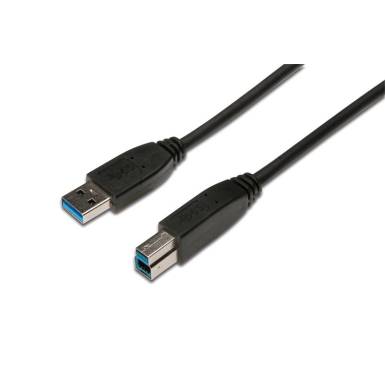 ASSMANN AK-300115-018-S USB 3.0 kábel, type A - B M/M, 1.8m, USB 3.0 conform, UL, fekete AK-300115- ASSMANN AK-300115-018-S USB 3.0 kábel, type A - B M/M, 1.8m, USB 3.0 conform, UL, fekete AK-300115-