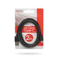 Delight USB Type-C kábel 2m fekete