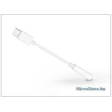 Haffner USB Type-C adapter 3,5 mm jack f&uuml;llhallgat&oacute;hoz - feh&eacute;r PT-4464