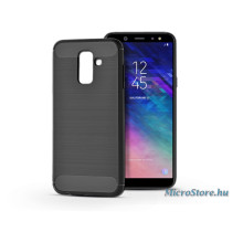 Haffner Samsung A605 Galaxy A6 Plus (2018) szilikon hátlap - Carbon - fekete PT-4526