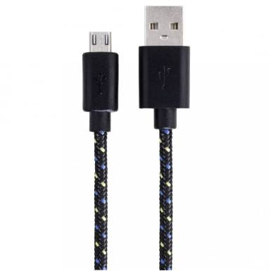 Hama MicroUSB Adatkábel Szövet Black Hama MicroUSB Adatkábel Szövet Black