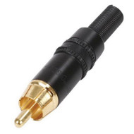 Neutrik NYS373 RCA plug goldplated black