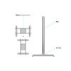 Multibrackets talpas public padló állvány 180 Single univerzális konzol, 24-63", ezüst 7350073732418