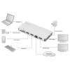Universal Travel Docking Station USB Type C, 8-port, 4K 30Hz, HQ alu. silver DA-70866