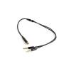 Gembird 3.5 mm 4-pin socket to 2 x 3.5 mm stereo plug adapter cable, metal, blac CCA-418M