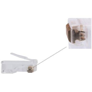 Gembird LAN modular plug 8P8C for solid cable cat. 5e, 30U'' (100 pcs) LC-8P8C-001/100 Gembird LAN modular plug 8P8C for solid cable cat. 5e, 30U'' (100 pcs) LC-8P8C-001/100