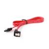 Gembird Serial ATA III 10 cm Data Cable with 90 degree bent, metal clips, red CC-SATAM-DATA90-0.1M