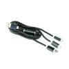 Gembird USB charging combo 3-in-1 cable, black, 1m CC-USB2-AM31-1M