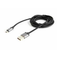 Gembird cotton braided micro USB cable 2.0 AM-MBM5P 1.8M, metal connectors,black CCB-mUSB2B-AMBM-6