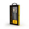 Gembird cotton braided micro USB cable 2.0 AM-MBM5P 1.8M, metal connectors,black CCB-mUSB2B-AMBM-6