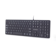 Gembird KB-MCH-02 Multimedia ''chocolate'' keyboard USB, US layout, black KB-MCH-02