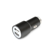 OMEGA USB autós töltő, 2 portos, 2.1A, fekete OUCC2MB