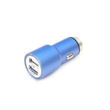 OMEGA USB autós töltő, 2 portos, 2.1A, kék OUCC2MBL