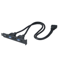 Kábel USB Kivezetés Akasa 2x USB 3.0 Hátlapi AK-CBUB17-40BK