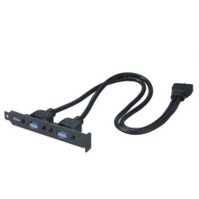 Kábel USB Kivezetés Akasa 2x USB 3.0 Hátlapi AK-CBUB17-40BK