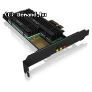 IcyBox PCIe extension card for 2x M.2 SSDs, heat sinks IB-PCI215M2-HSL