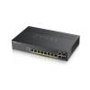 ZYXEL Switch 8x Gigabit POE + 2x Gigabit Combo (RJ45/SFP) standalone vagy NebulaFlex Cloud Smart Menedzselhető (130W) GS1920-8HPV2-EU0101F