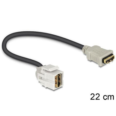 Delock Keystone Module HDMI female  HDMI female 250° with cable 86328