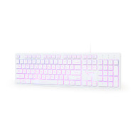 Gembird 3-color backlight multimedia keyboard, white, RU layout KB-UML3-01-W-RU