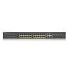 ZYXEL Switch 24x Gigabit + 4x Gigabit Combo (RJ45/SFP) hybird mode, standalone vagy NebulaFlexSmart Menedzselhető (375W) GS192024HPV2-EU0101F