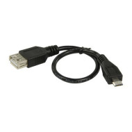 Valueline USB 2.0 USB A aljzat – USB mikro B dugasz adapterkábel, 0,20 m
